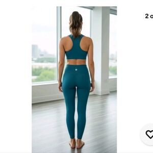 lululemon athletica Mapped Out High-Rise Leggings in Laguna Blue Size 6 VGUC